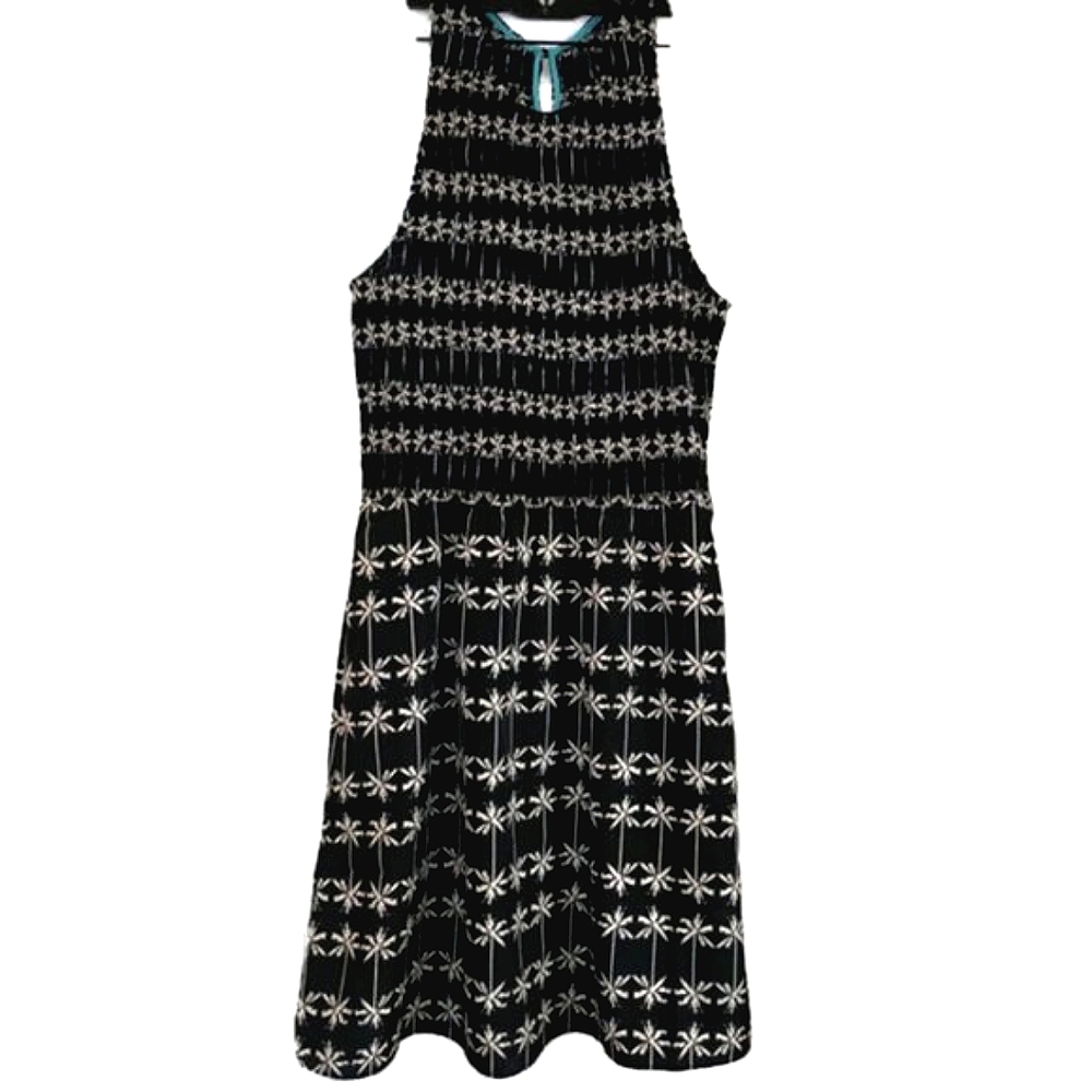 DV by Dolce Vita Mini Dress Gaufre Black White Print